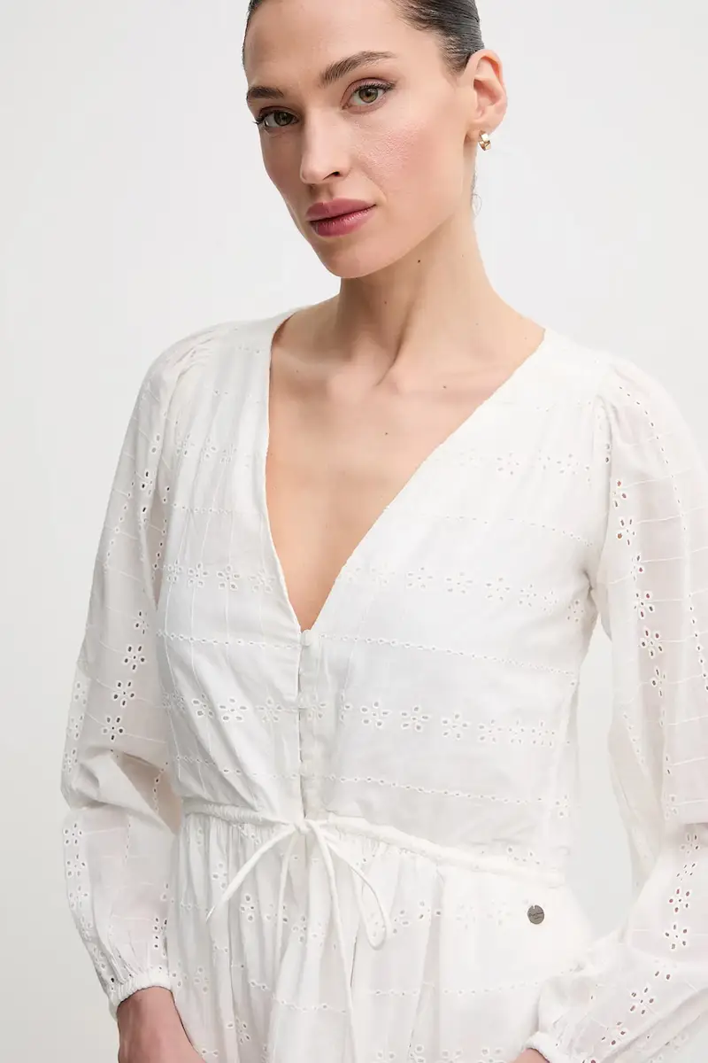 vestito in cotone DEEPTY colore beige PL953693 miniatura 5