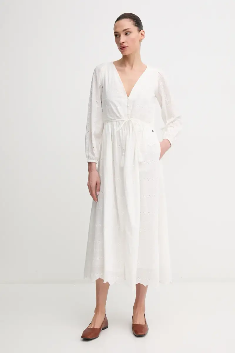 vestito in cotone DEEPTY colore beige PL953693