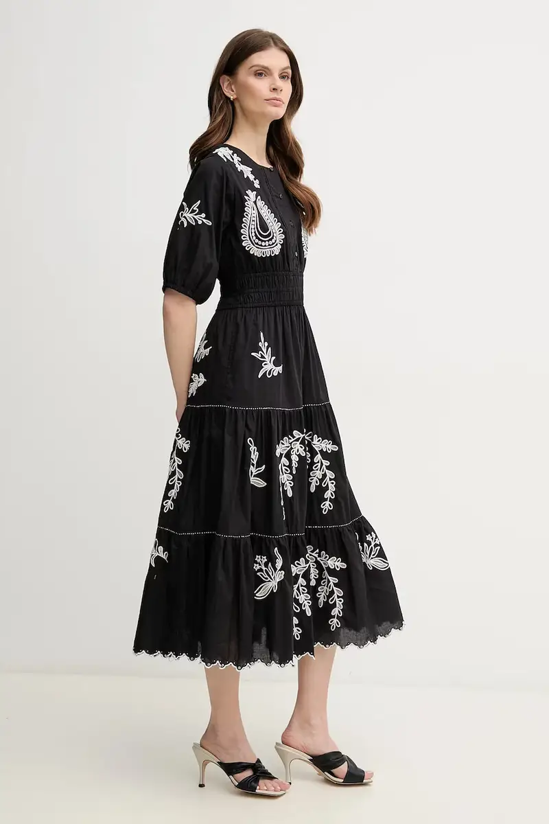 vestito in cotone DESTINY DRESS colore nero PL953743 miniatura 2