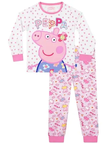 Peppa Pig Pigiama Bambina, Pigiami Ragazza Manica Lunga, Pigiami Bambina Peppa, Set Pigiama Bambine, Rosa 3