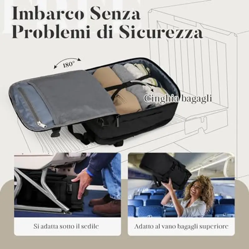 ZHXX Zaino da viaggio Nero 786280 miniatura 3