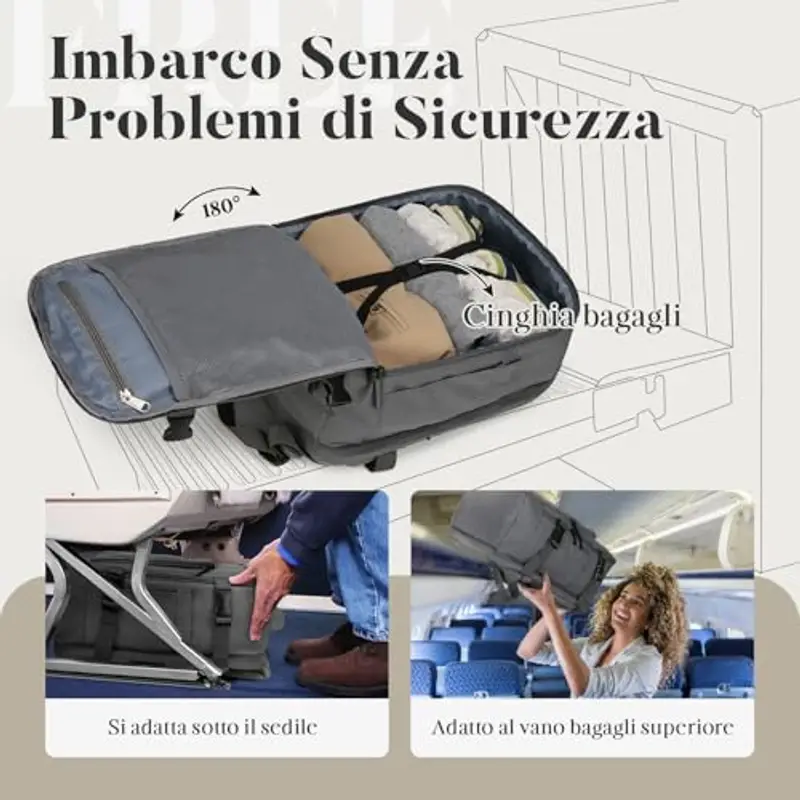 ZHXX Zaino da viaggio Grigio 1918986 miniatura 3