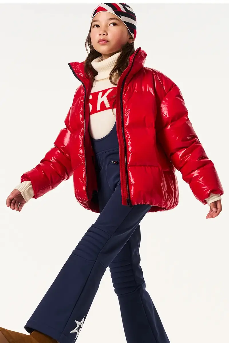 giacca da sci bambino/a nuuk puffer jacket Rosso miniatura 4