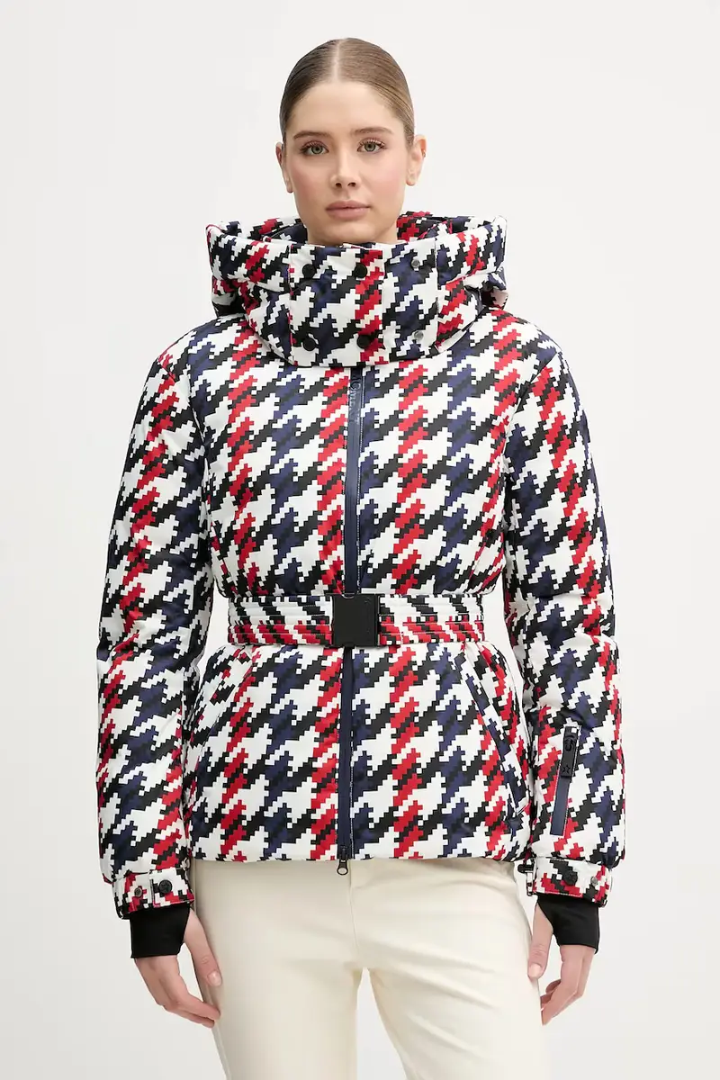 giacca da sci in piuma Candice Rosso