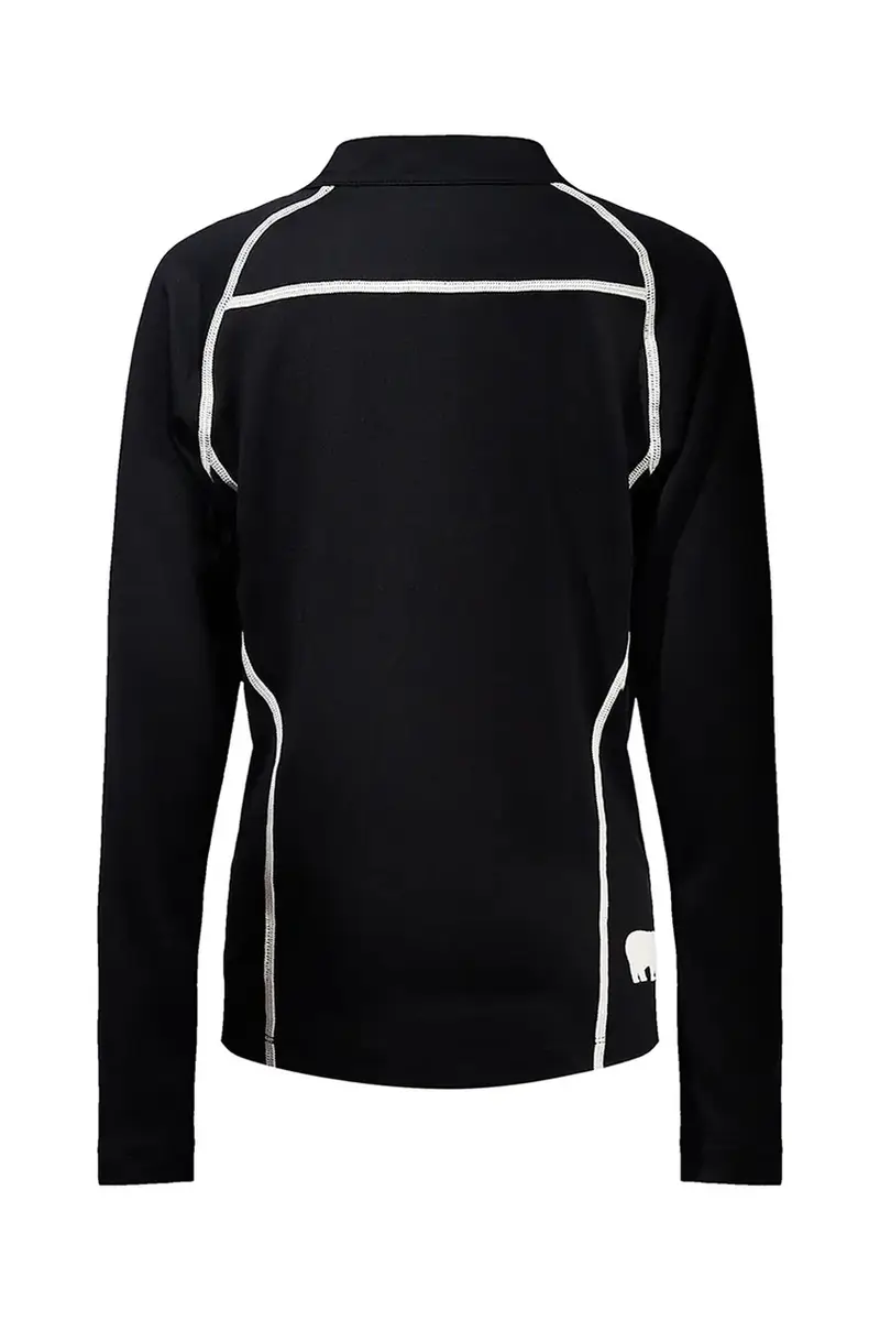 longsleeve funzionale bambino/a thermal half zip Nero miniatura 2