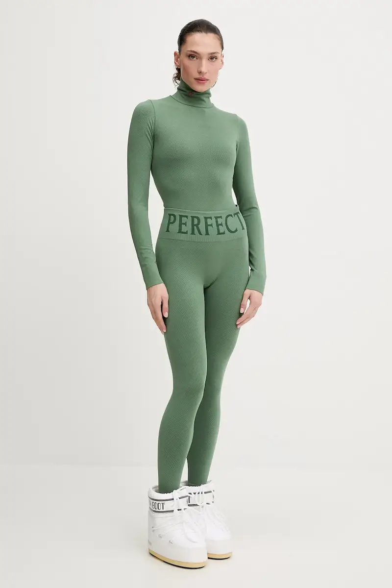 longsleeve funzionale con aggiunta di cotone Perfect Thermal Verde miniatura 2