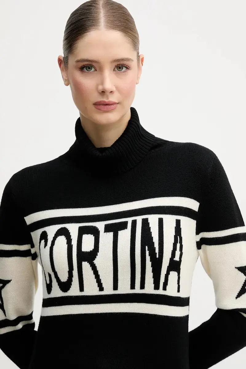 maglione in lana Cortina Nero miniatura 4