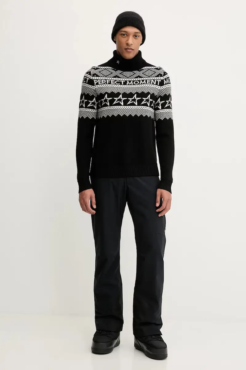 maglione in lana Fairisle Nero miniatura 2