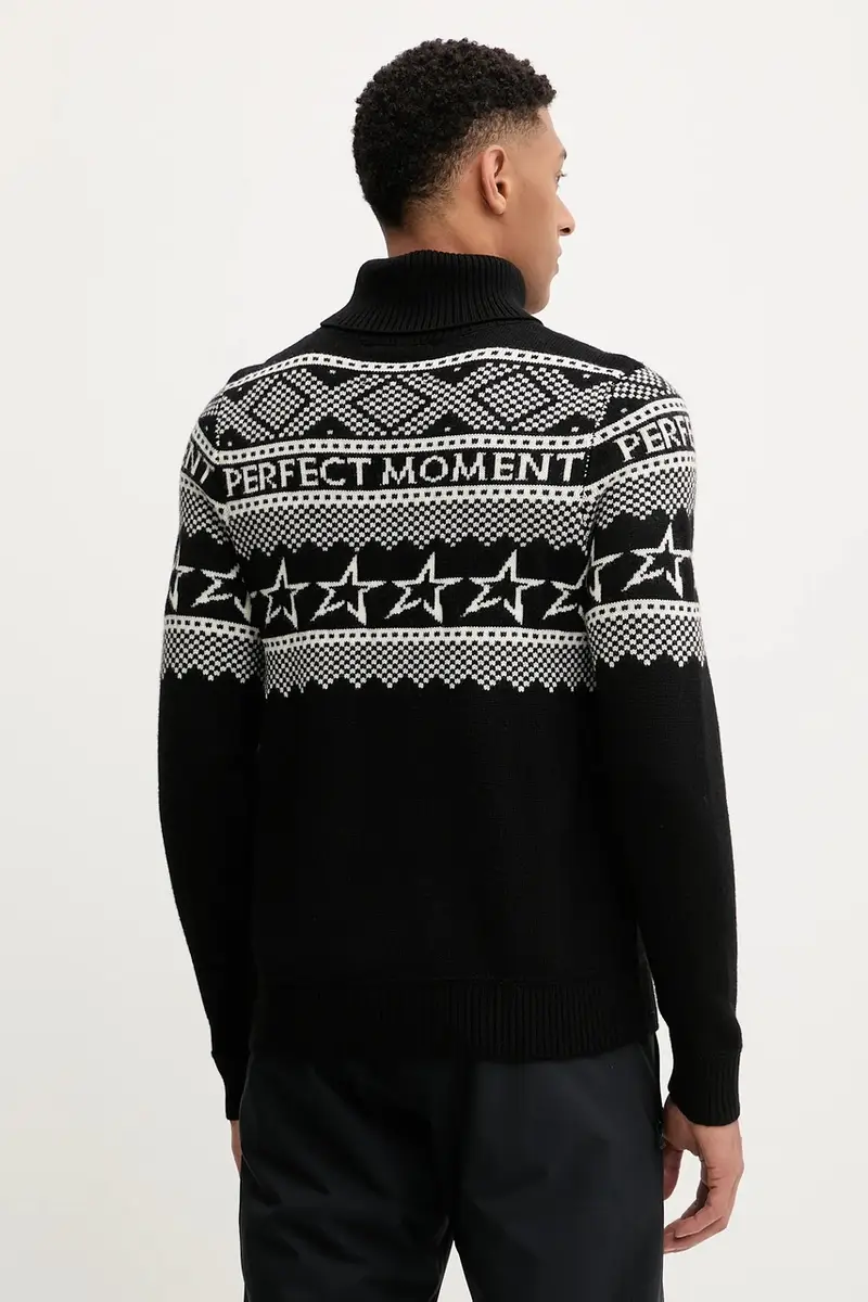 maglione in lana Fairisle Nero miniatura 3