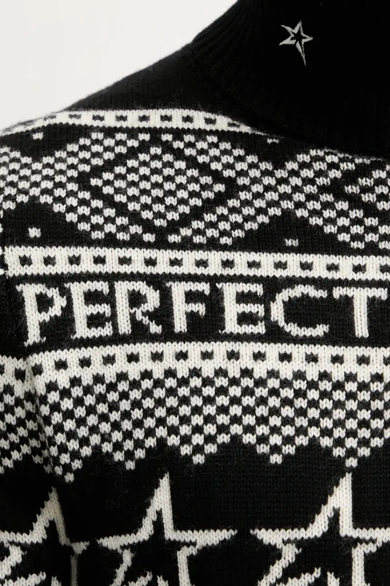 maglione in lana Fairisle Nero miniatura 5