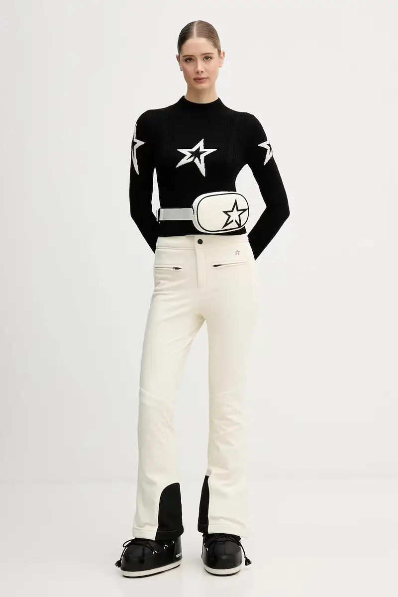 maglione in lana merino Cable Nero miniatura 2