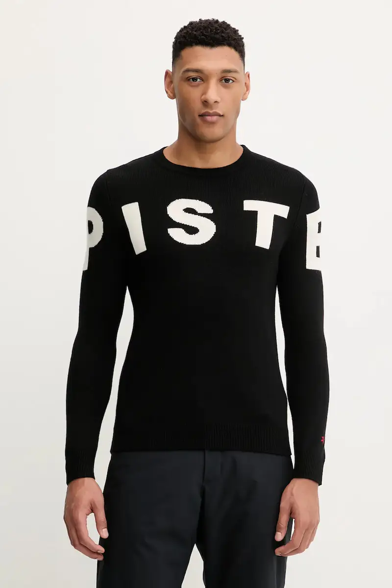 maglione in lana Piste Nero