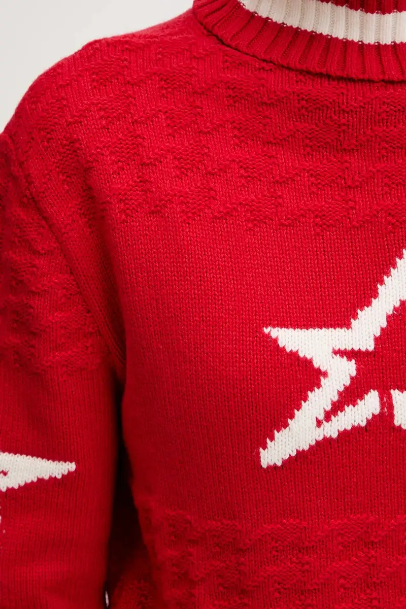 maglione in lana Rosso miniatura 5