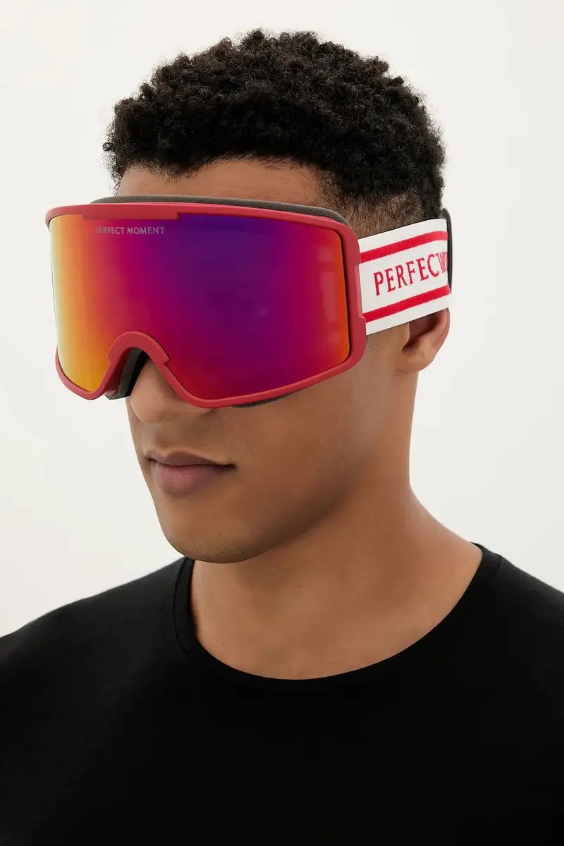 occhiali da sci Rosso miniatura 2