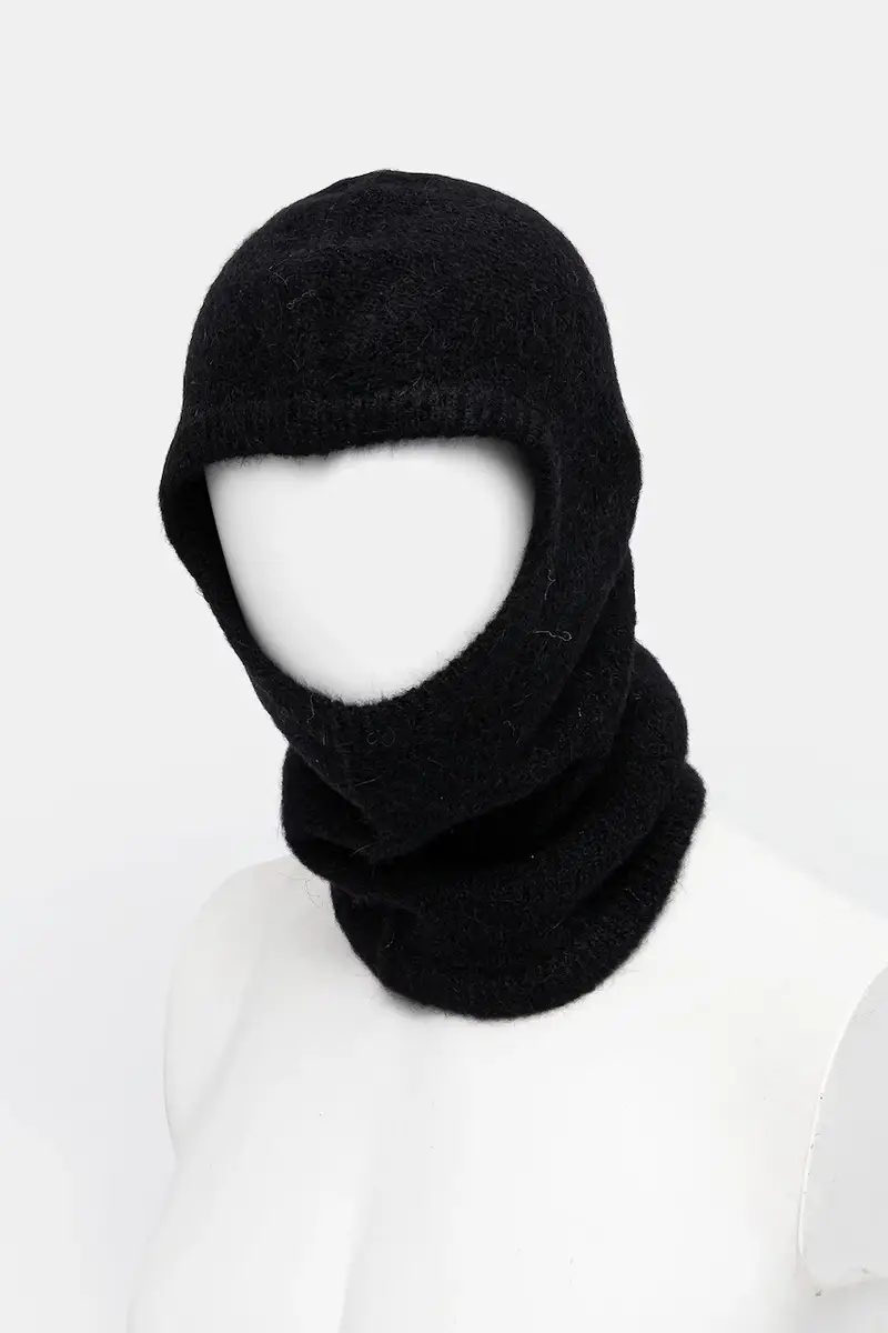 passamontagna con lana Nero miniatura 3