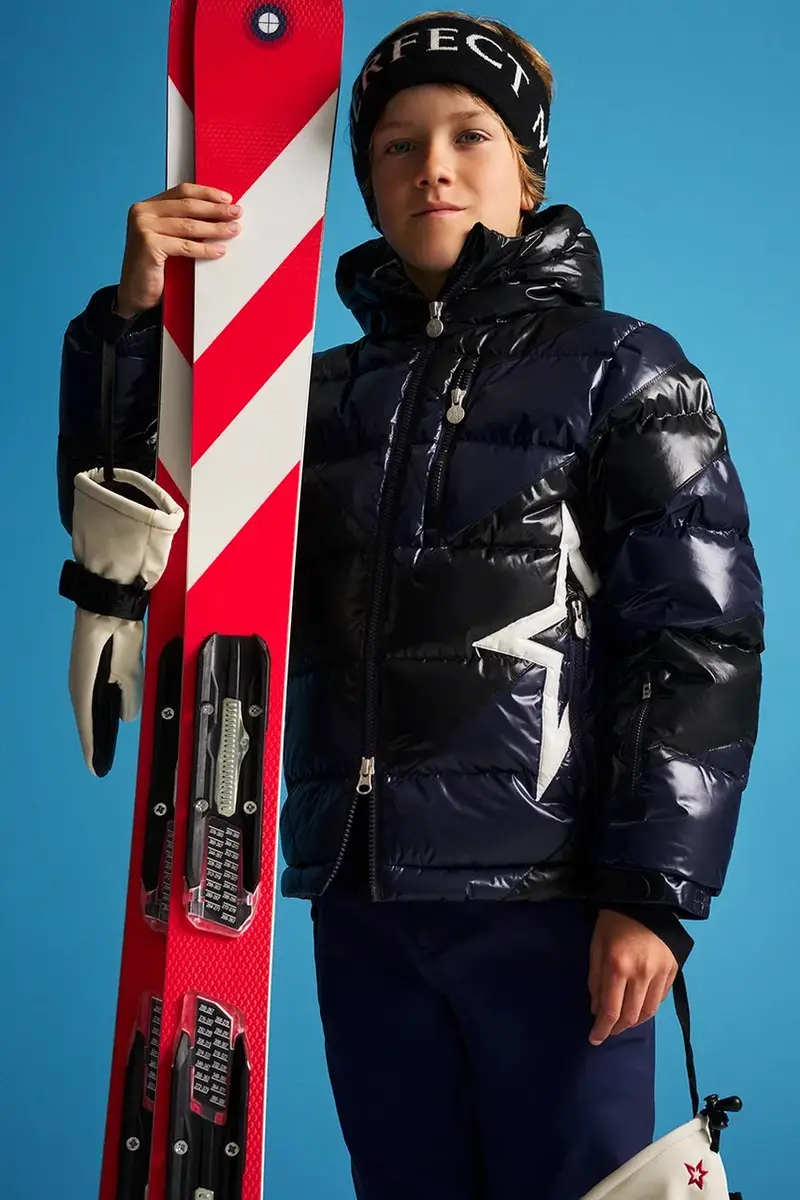 piumino da sci per bambini super mojo jacket Blu navy miniatura 4