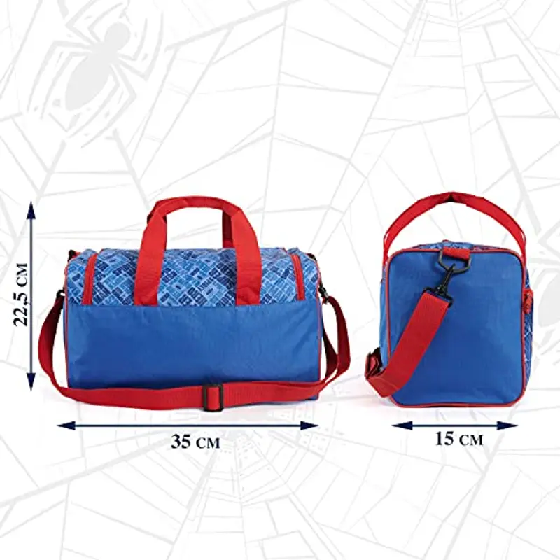 PERLETTI Borsa Sport Bambino Spiderman Blu e Rosso - Borsone Palestra per Bambini Uomo Ragno con Tracolla e Tasca Frontale - Sacca Sportiva Bimbo Marvel Spider Man Tempo Libero e Viaggi - 35x22.5x15 miniatura 2