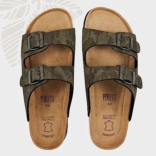 Perletti Pantofole Uomo Marrone 3505780 miniatura 2