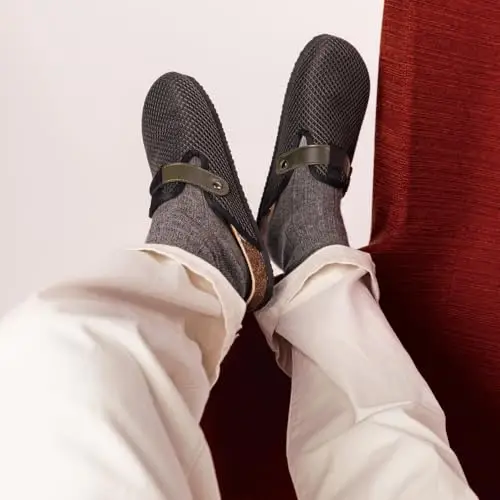 PERLETTI Ciabatte Uomo Comode Leggere con Rete - Sabot Invernali Estive Casa Spiaggia Piscina Suola Antiscivolo Chiuse miniatura 2