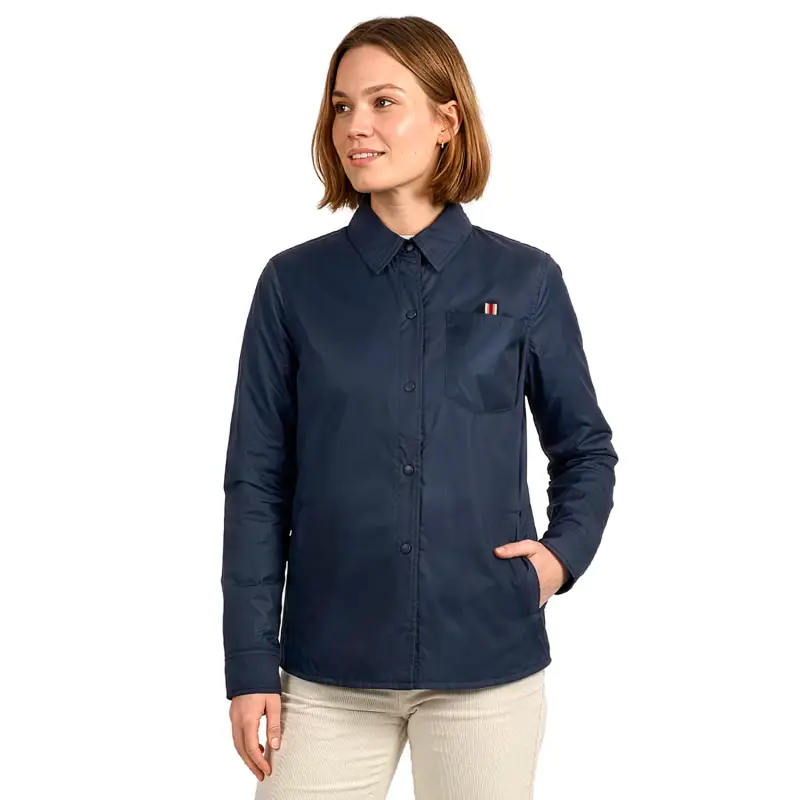 Giacca Overshirt Impermeabile Donna Blu Navy
