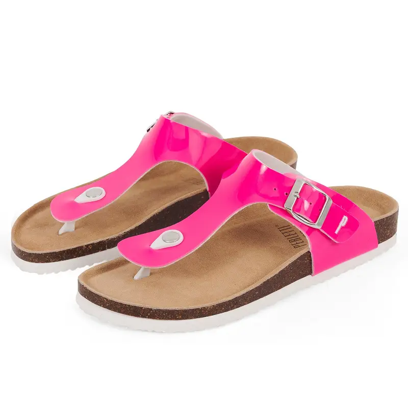 Infradito Comfort Vernice Fucsia Neon