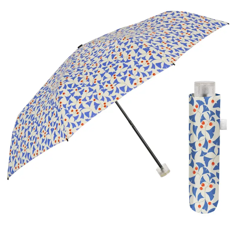 Ombrello Manuale Fantasia Floreale Blu Fiori Nordici