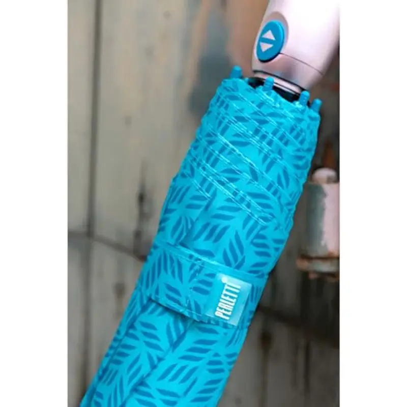 PERLETTI Ombrello Pieghevole Donna Antivento - Ombrellino Leggero Compatto Portatile da Borsa Viaggio - Apertura e miniatura 2