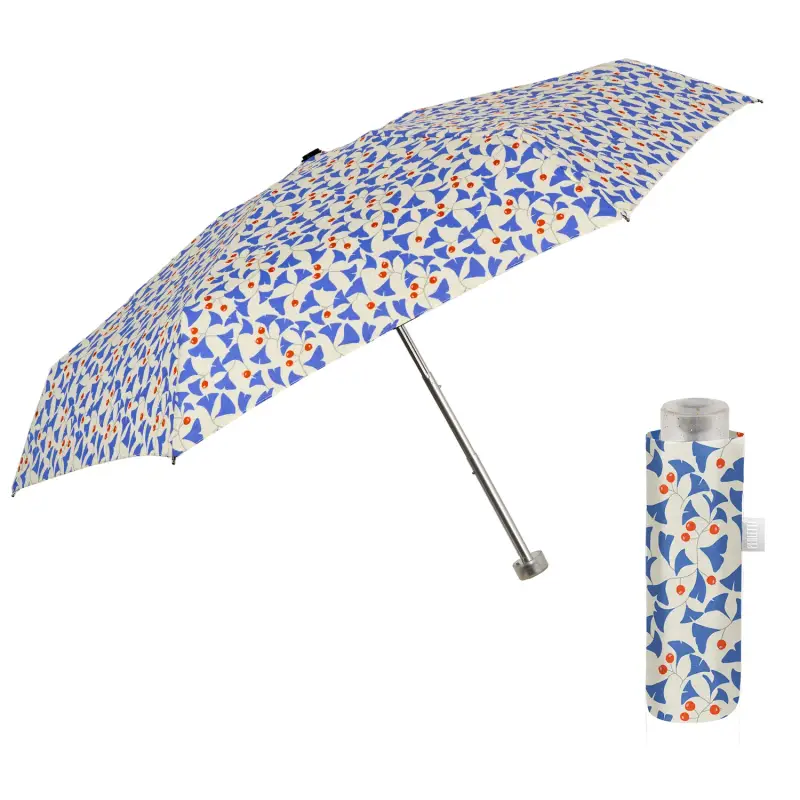 Ombrello Ultra Mini Manuale Fantasia Floreale Blu Fiori Nordici