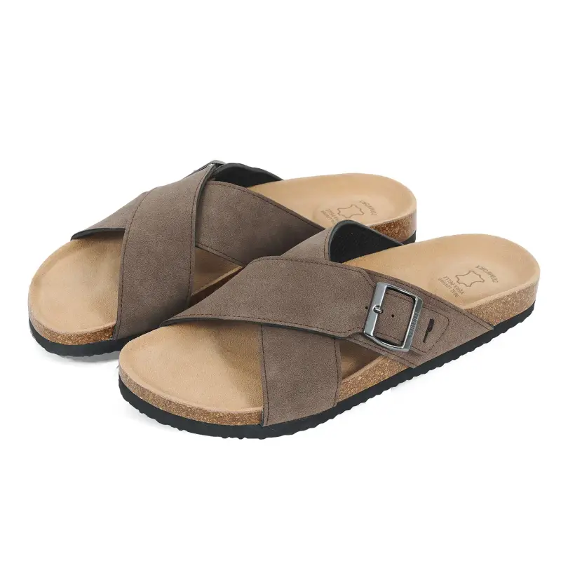 Sandalo Comfort Uomo Incrociato Testa di Moro