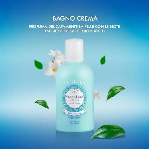 Perlier Ricette Naturali, Bagno Schiuma Muschio Bianco, Neutro, 500 Millilitro miniatura 2