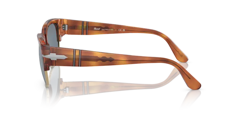 Persol PO3319S Tom 96/56 Occhiali da sole Havana Azzurro Normale miniatura 3