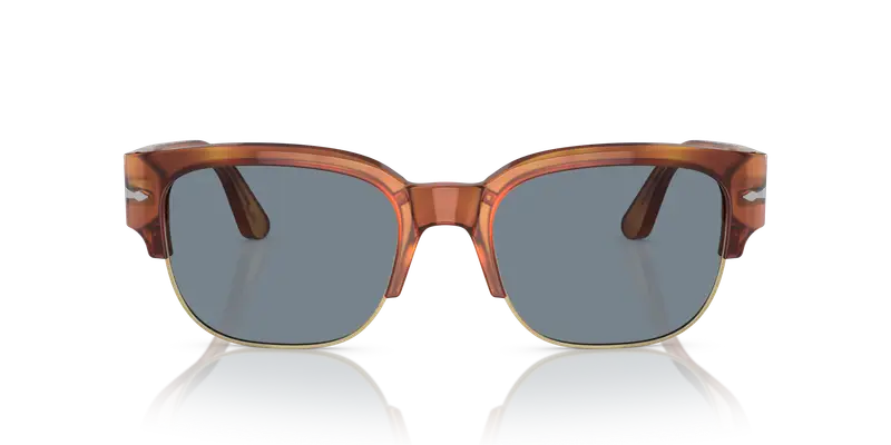 Persol PO3319S Tom 96/56 Occhiali da sole Havana Azzurro Normale miniatura 2
