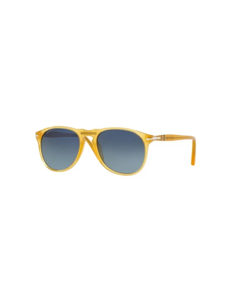 SALDI Occhiali sole PERSOL originali PO9649S 204/S3 55 Miele Blue Gradient Polarized