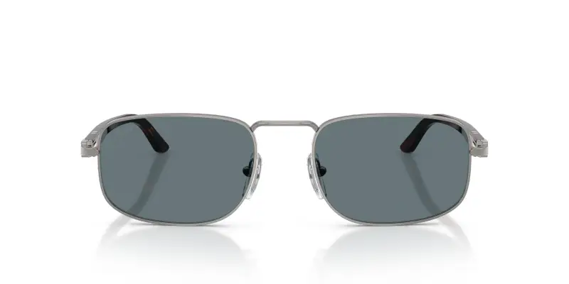 Unisex Persol PO1027S 513/3R Occhiali da sole Metallo Grigio Blu Pillow Polarizzata miniatura 3
