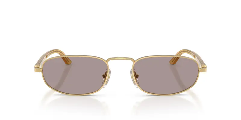 Unisex Persol PO1028S 112953 Occhiali da sole Metallo Oro Viola Pillow Normale miniatura 3