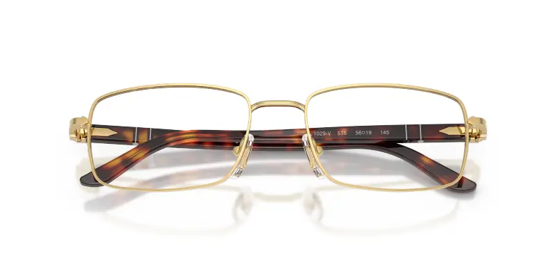 Unisex Persol PO1029V 515 Montature da vista Metallo Oro Trasparente Pillow Normale miniatura 2