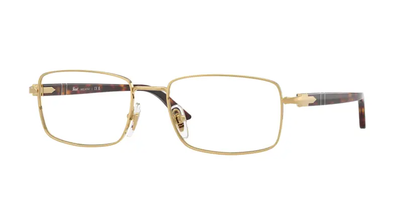 Unisex Persol PO1029V 515 Montature da vista Metallo Oro Trasparente Pillow Normale