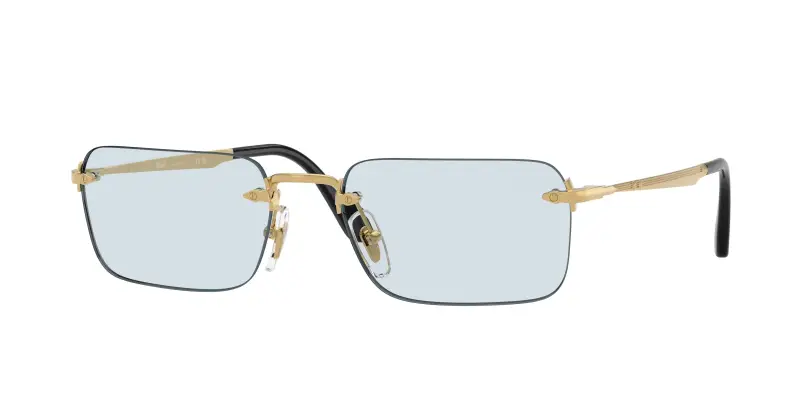 Unisex Persol PO1030V LUC 1156 Montature da vista Metallo Oro Azzurro Squadrata Normale