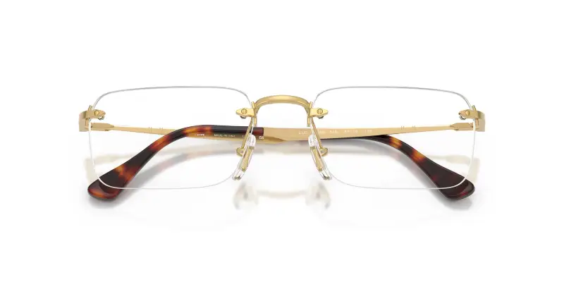 Unisex Persol PO1030V LUC 515 Montature da vista Metallo Oro Trasparente Squadrata Normale miniatura 2