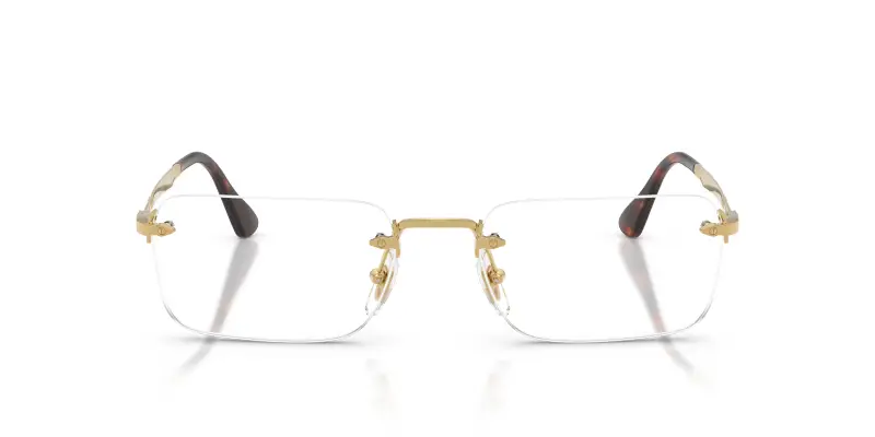 Unisex Persol PO1030V LUC 515 Montature da vista Metallo Oro Trasparente Squadrata Normale miniatura 3