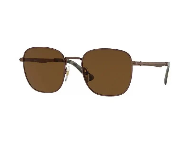 Unisex Persol PO2497S 114857 Occhiali da sole Metallo Marrone Marrone Squadrata Polarizzata