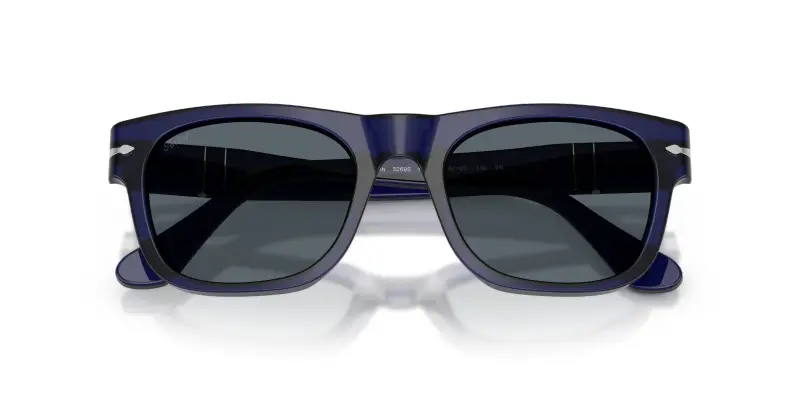 Unisex Persol PO3269S 181/R5 Occhiali da sole Acetato Blu Blu Squadrata Normale miniatura 2