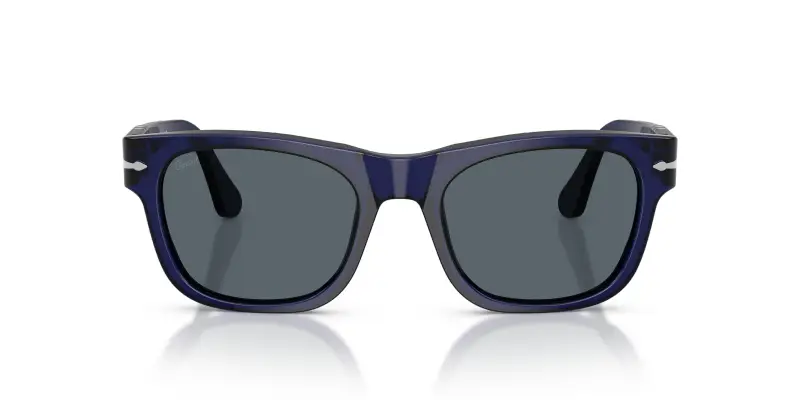 Unisex Persol PO3269S 181/R5 Occhiali da sole Acetato Blu Blu Squadrata Normale miniatura 3