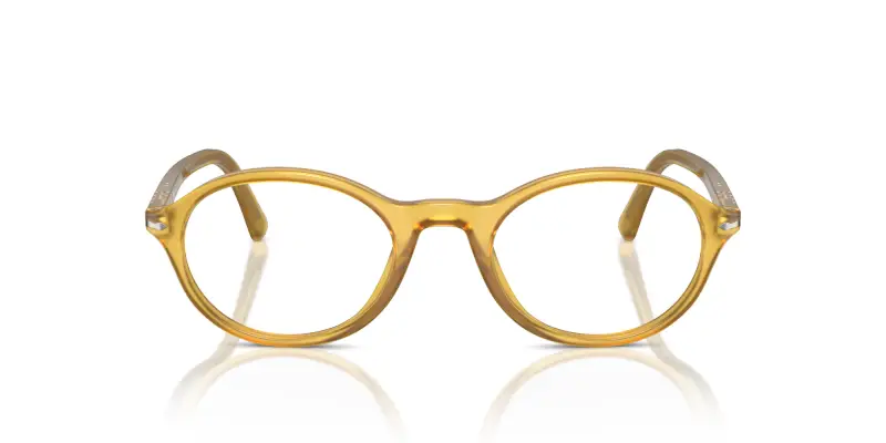 Unisex Persol PO3351V 204 Montature da vista Acetato Giallo Trasparente Rotonda Normale miniatura 3