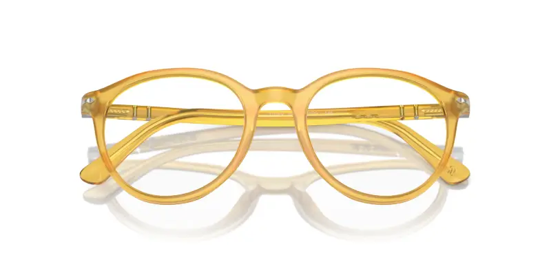 Unisex Persol PO3353V 204 Montature da vista Acetato Giallo Trasparente Pantos Normale miniatura 2