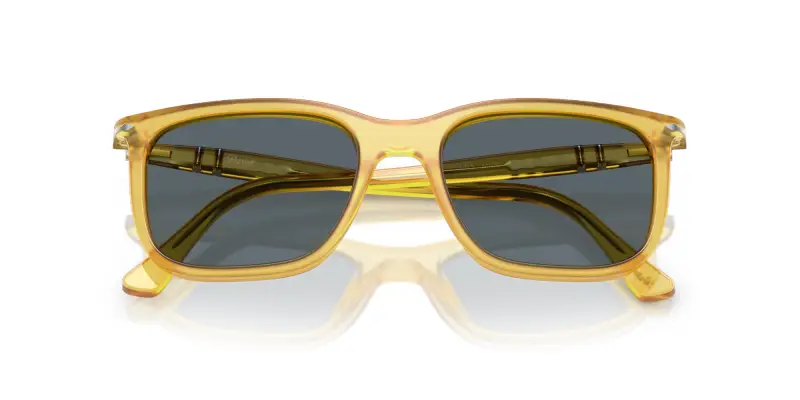 Unisex Persol PO3357S RENZO 204/R5 Occhiali da sole Acetato Giallo Blu Squadrata Normale miniatura 2
