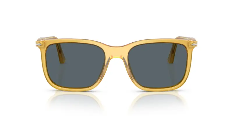 Unisex Persol PO3357S RENZO 204/R5 Occhiali da sole Acetato Giallo Blu Squadrata Normale miniatura 3