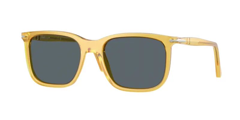 Unisex Persol PO3357S RENZO 204/R5 Occhiali da sole Acetato Giallo Blu Squadrata Normale