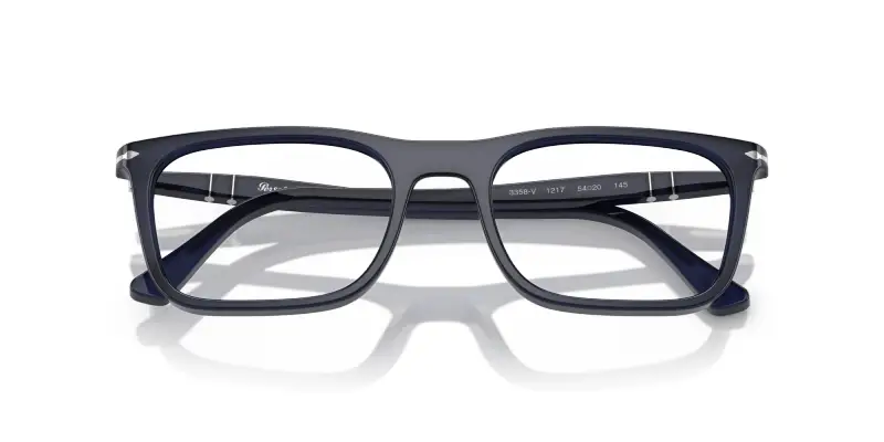 Unisex Persol PO3358V 1217 Montature da vista Acetato Blu Squadrata Normale miniatura 2