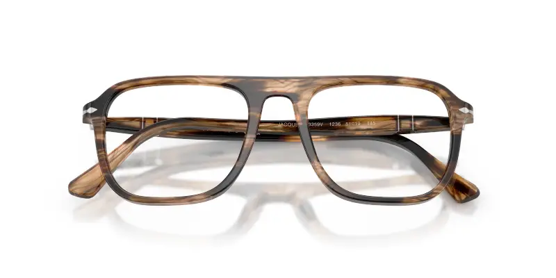 Unisex Persol PO3359V JACQUES 1236 Montature da vista Acetato Nero Trasparente Squadrata Normale miniatura 2